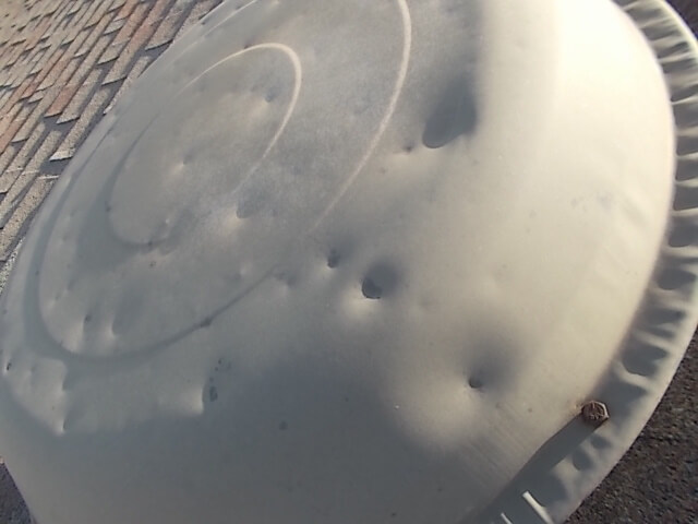 How can you check for hail damage on my roof