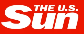 The U.S. Sun logo: white wordmark on a bright red background